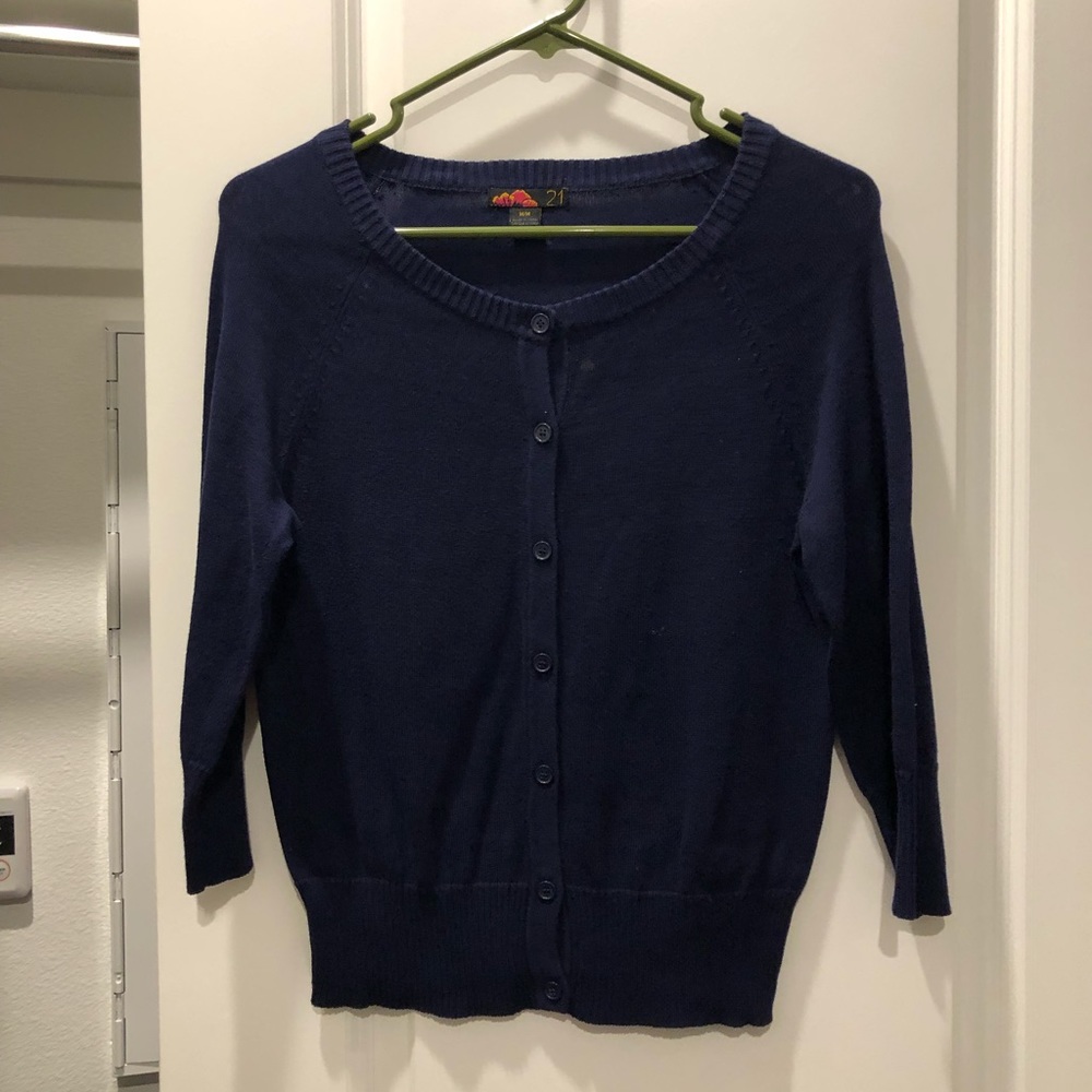 Blue cardigan